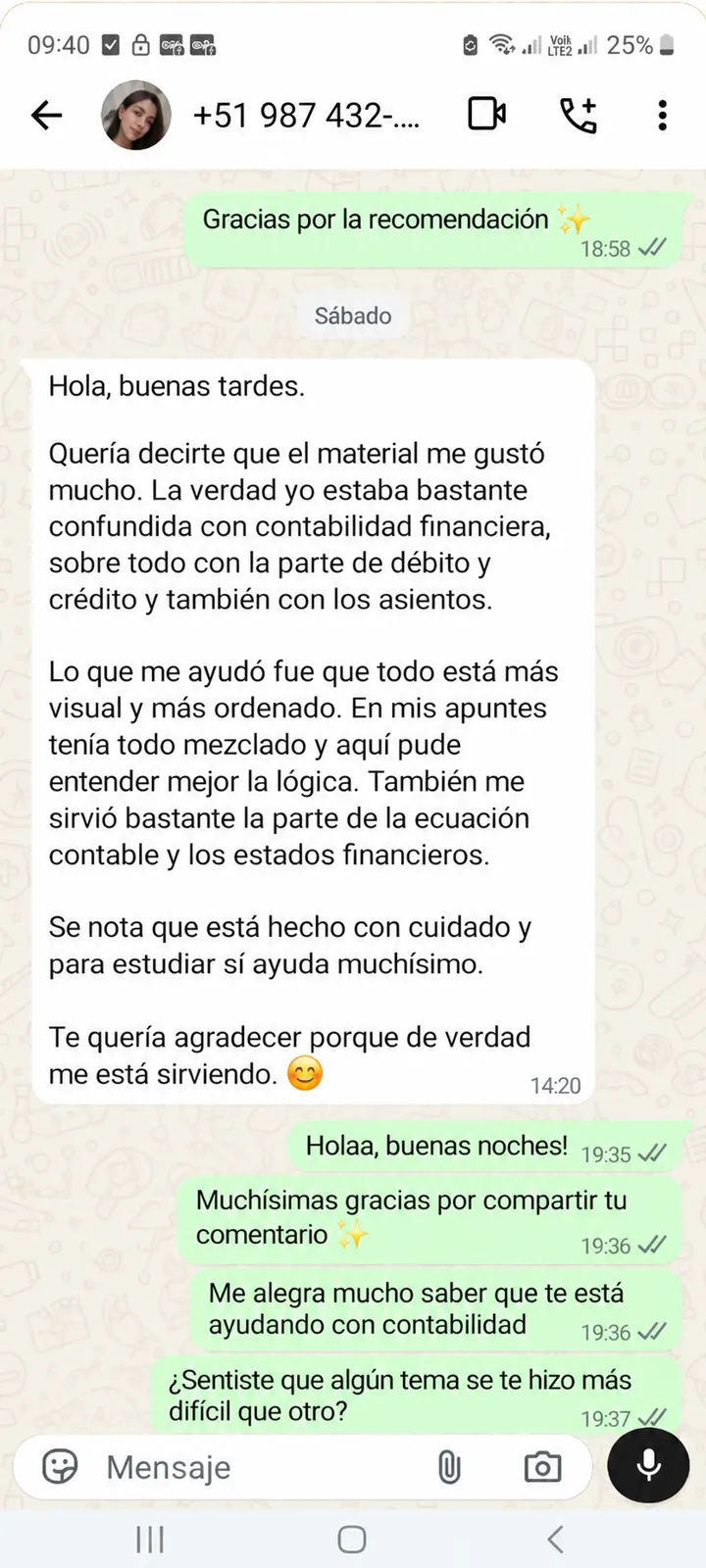 Testimonio de cliente 1